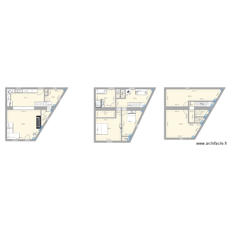 1er. Plan de 18 pièces et 161 m2