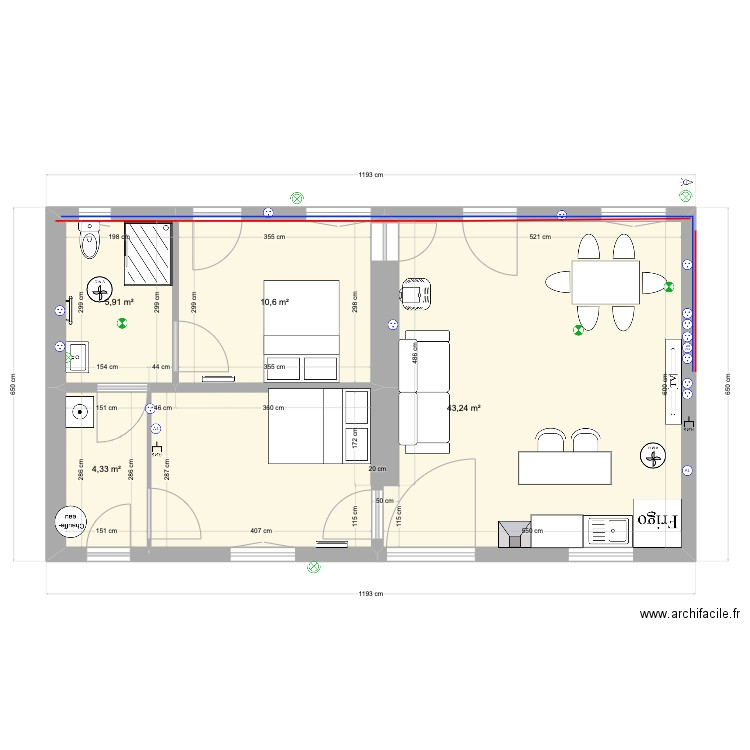 La  Foret projet au long terme 4 fenetre ext ok. Plan de 0 pièce et 0 m2