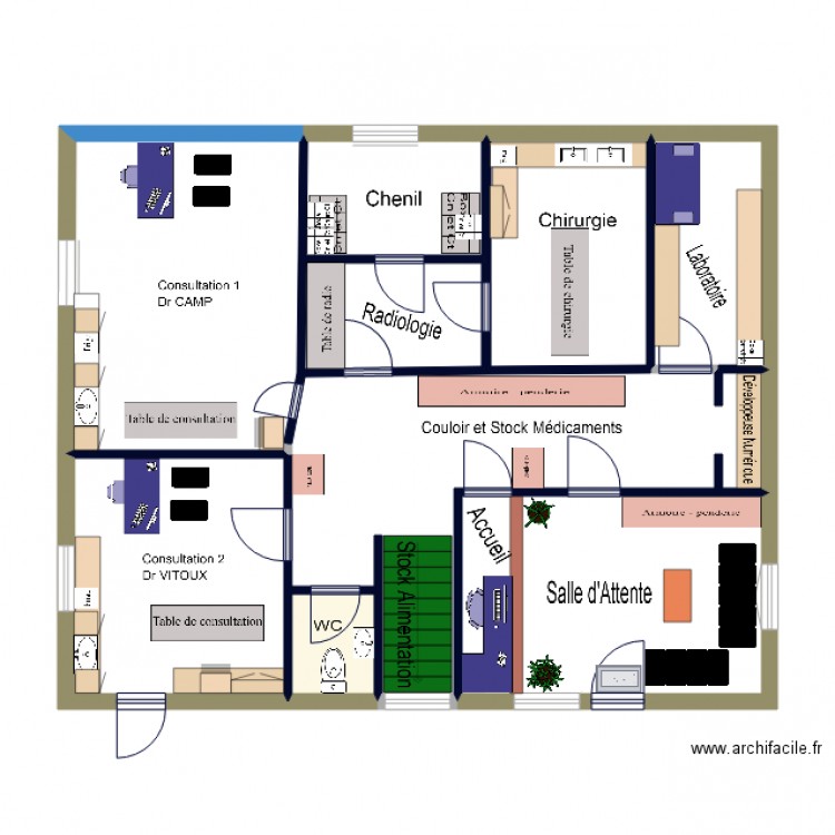 Plan clinique 1. Plan de 0 pièce et 0 m2