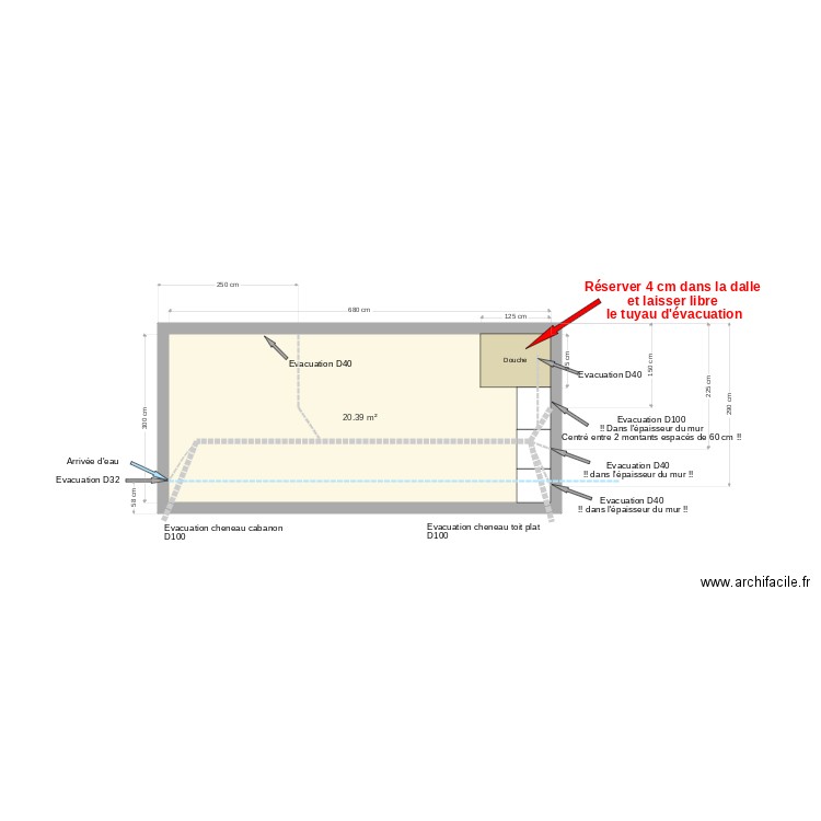 Plan cabanon. Plan de 0 pièce et 0 m2