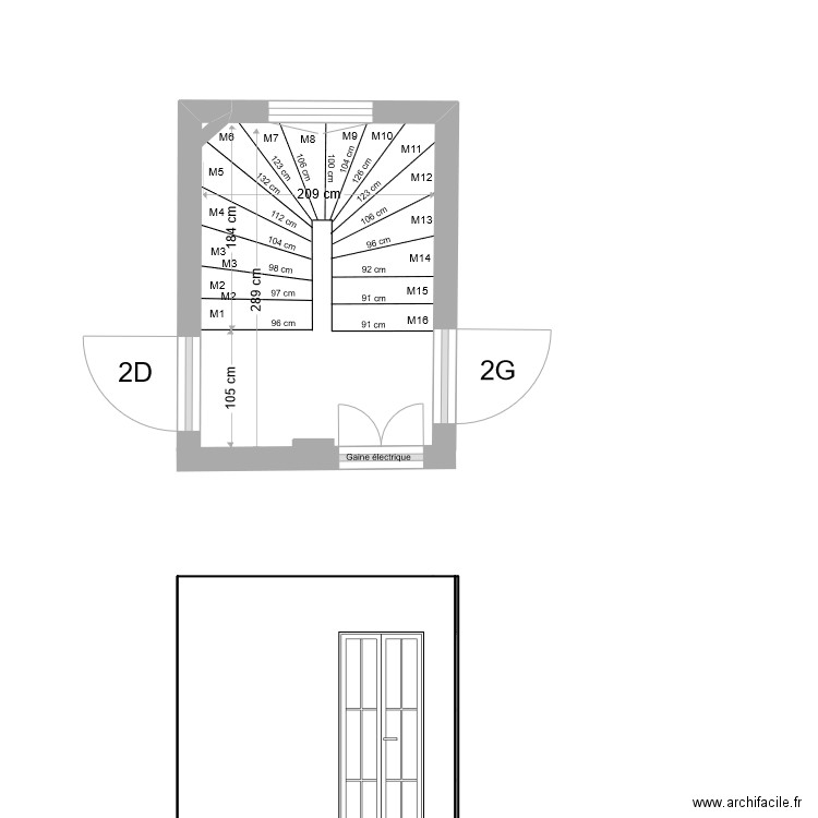 Escalier R1/R2, R2/R3, R3/R4. Plan de 0 pièce et 0 m2