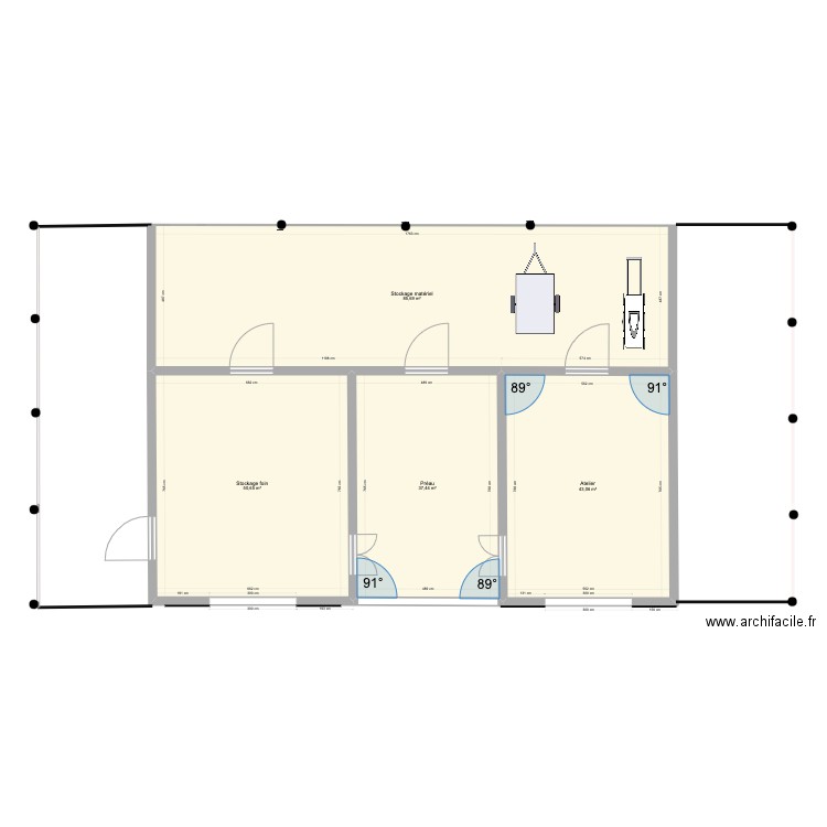 Hangar agricole. Plan de 0 pièce et 0 m2