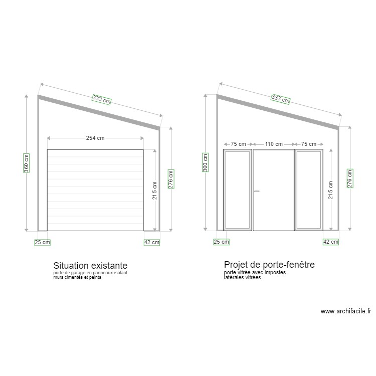 porte fenetre salon de coiffure chercq. Plan de 0 pièce et 0 m2