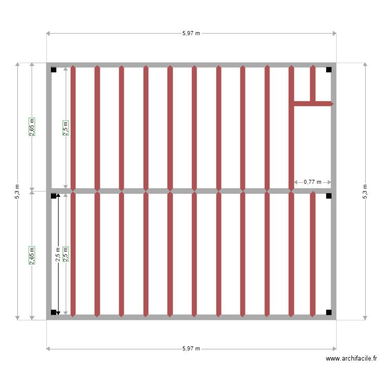 archi 1er etage bati I. Plan de 0 pièce et 0 m2