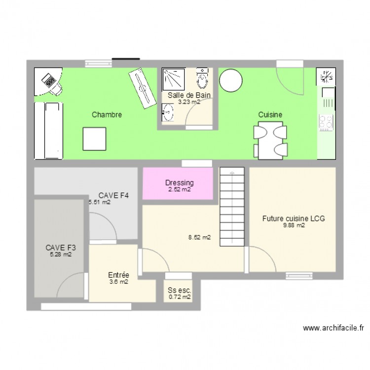 maison F1. Plan de 0 pièce et 0 m2