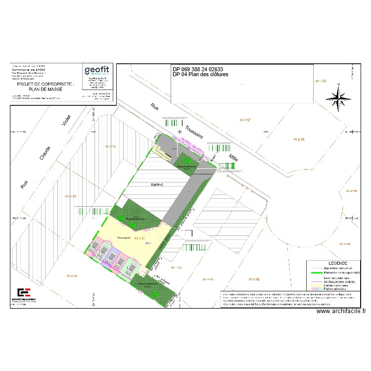 Plan de cloture Lyon 8. Plan de 0 pièce et 0 m2