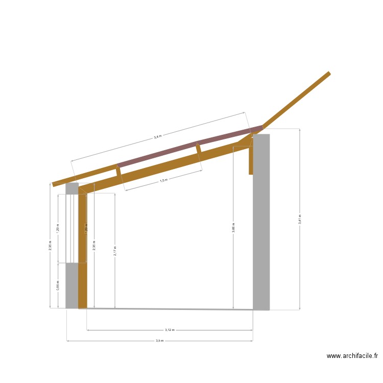 charpente. Plan de 0 pièce et 0 m2