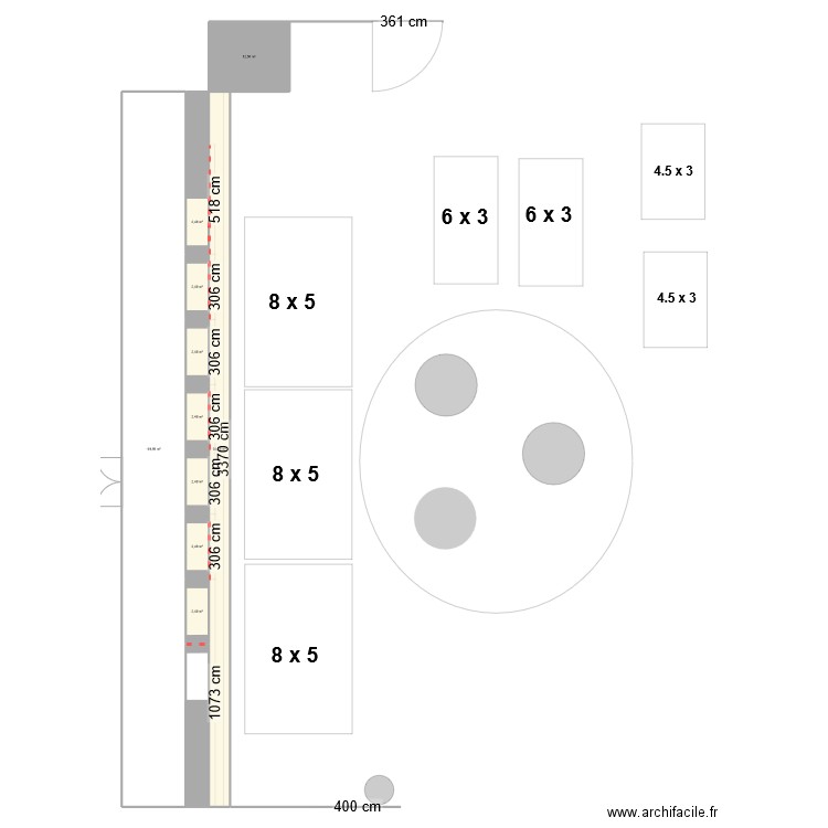 abbaye. Plan de 10 pièces et 165 m2