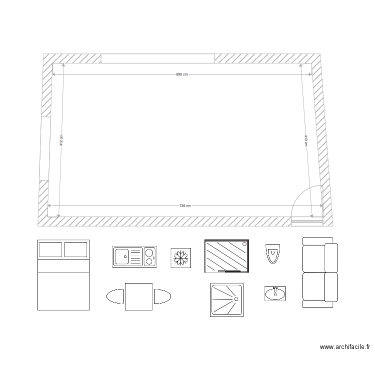 STUDIO LOFT. Plan de 0 pièce et 0 m2