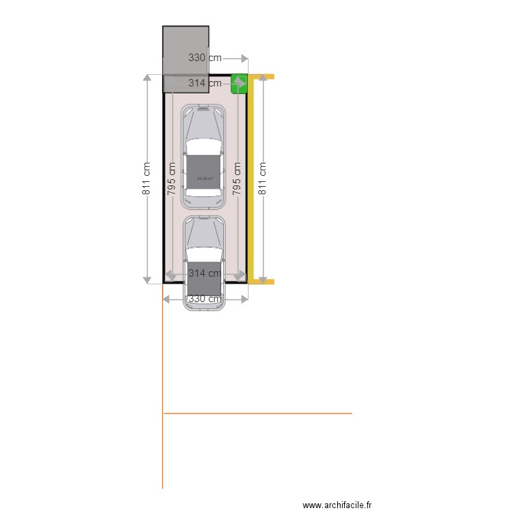 carport-St-Gilles-4-2. Plan de 1 pièce et 25 m2