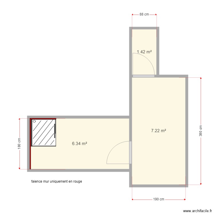 TOURNAI. Plan de 3 pièces et 15 m2