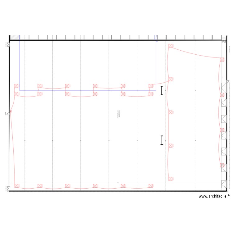 Hangar. Plan de 0 pièce et 0 m2