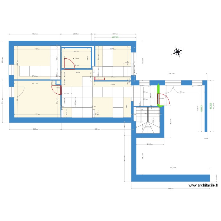 MSAGE_RDC&Etage_Carrelage. Plan de 14 pièces et 152 m2