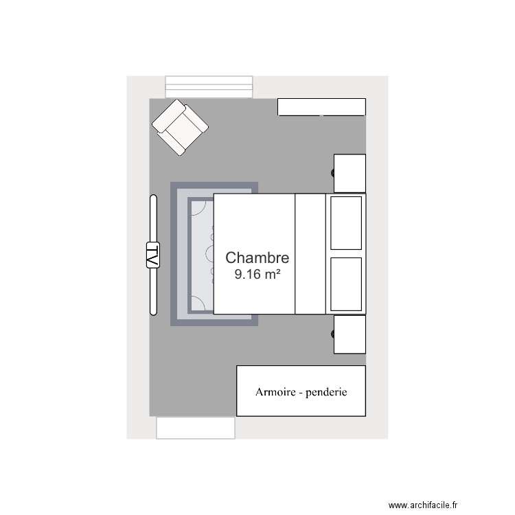 Chambre. Plan de 0 pièce et 0 m2