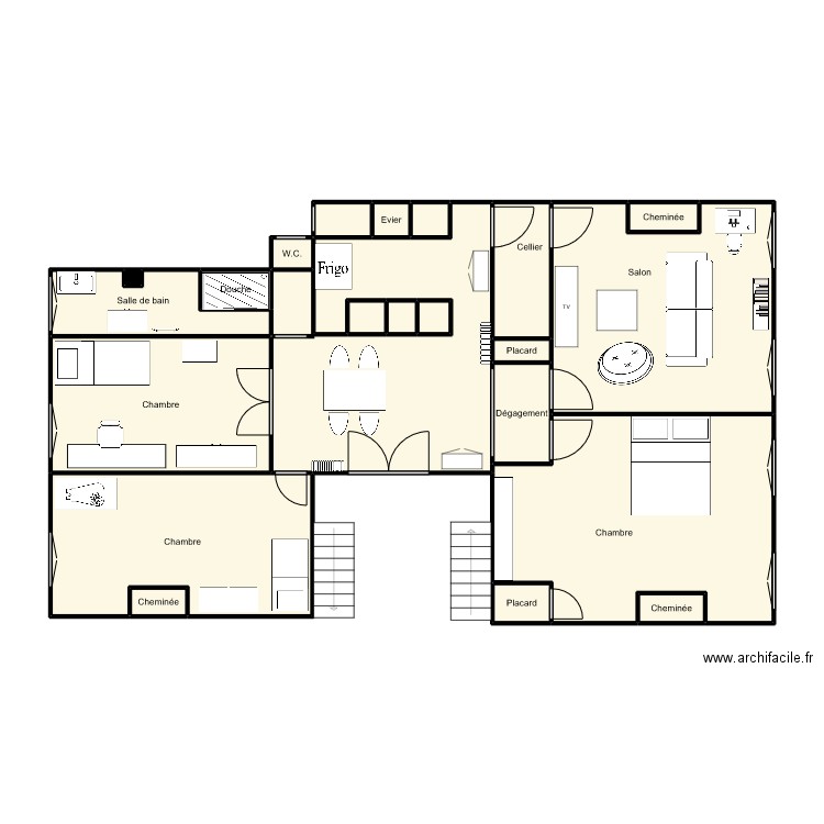 Marseille Chapitre. Plan de 22 pièces et 98 m2