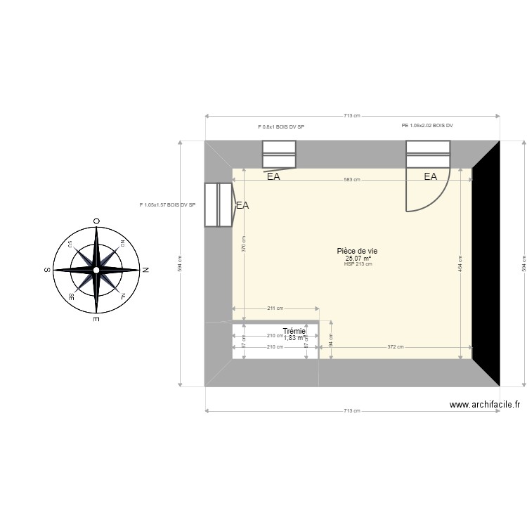 ML24010627. Plan de 7 pièces et 53 m2