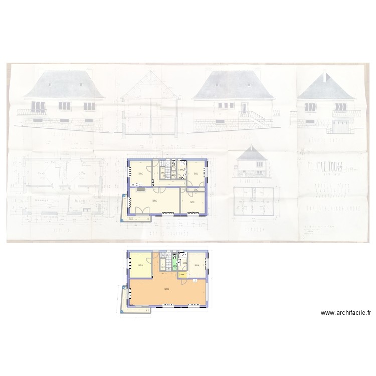 Saint phil4. Plan de 21 pièces et 184 m2