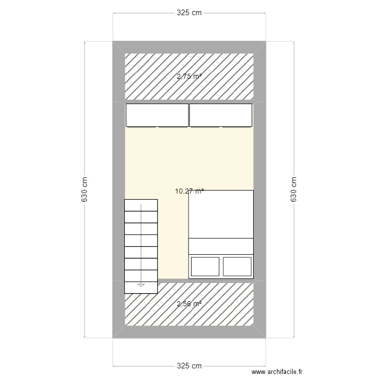 202409 Maison Bretagne RIDOUX - étage garage. Plan de 3 pièces et 16 m2