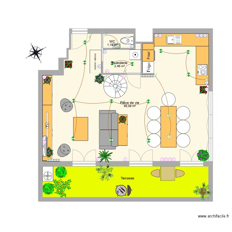 Brazza - V2 (sauvegarde). Plan de 11 pièces et 118 m2