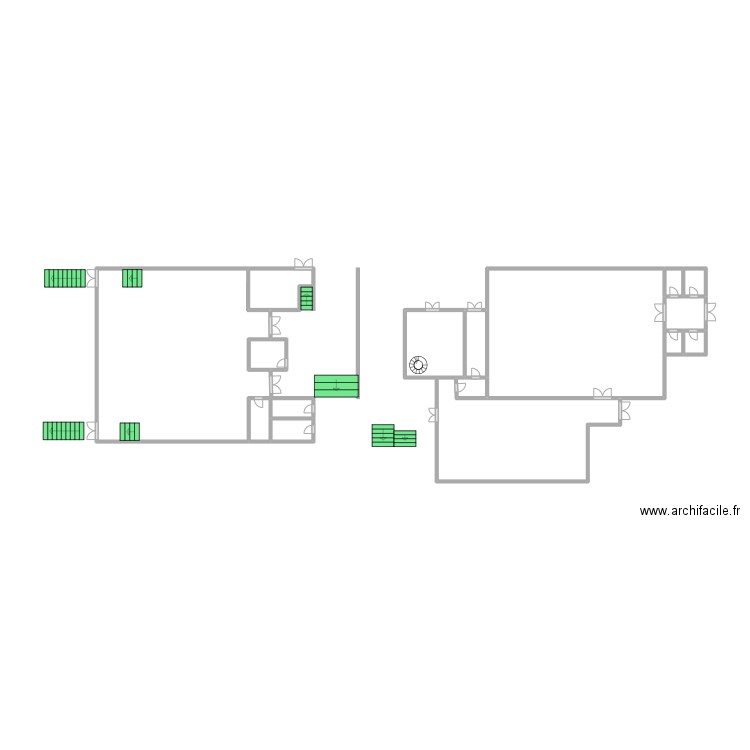 cdi. Plan de 14 pièces et 26 m2