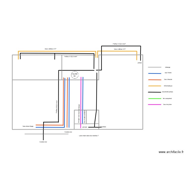 Frasnes rez. Plan de 9 pièces et 34 m2