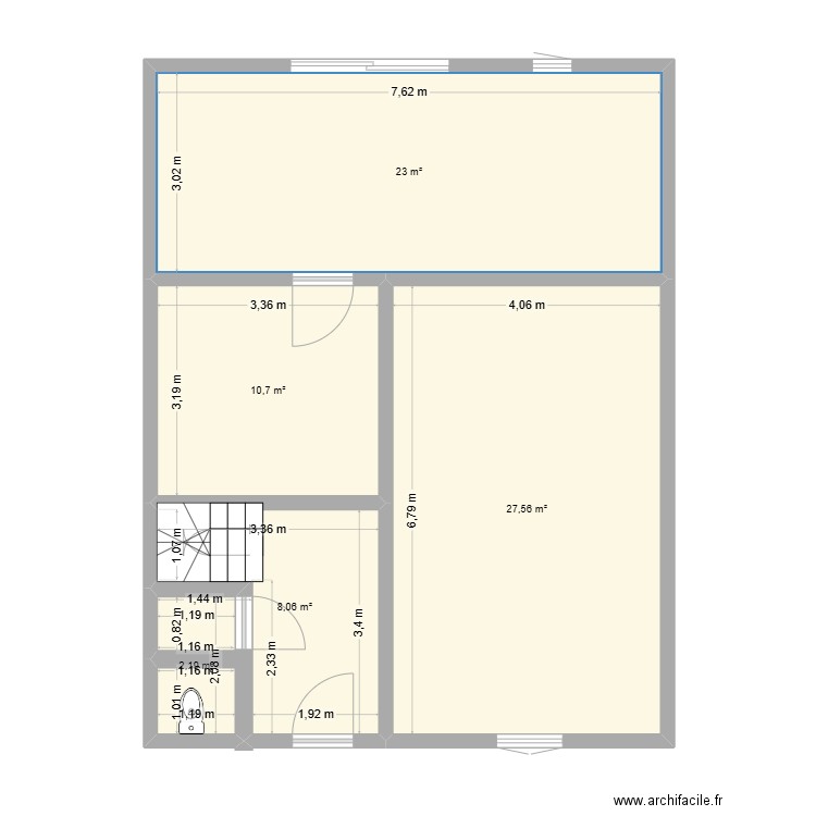 maison jc. Plan de 5 pièces et 72 m2