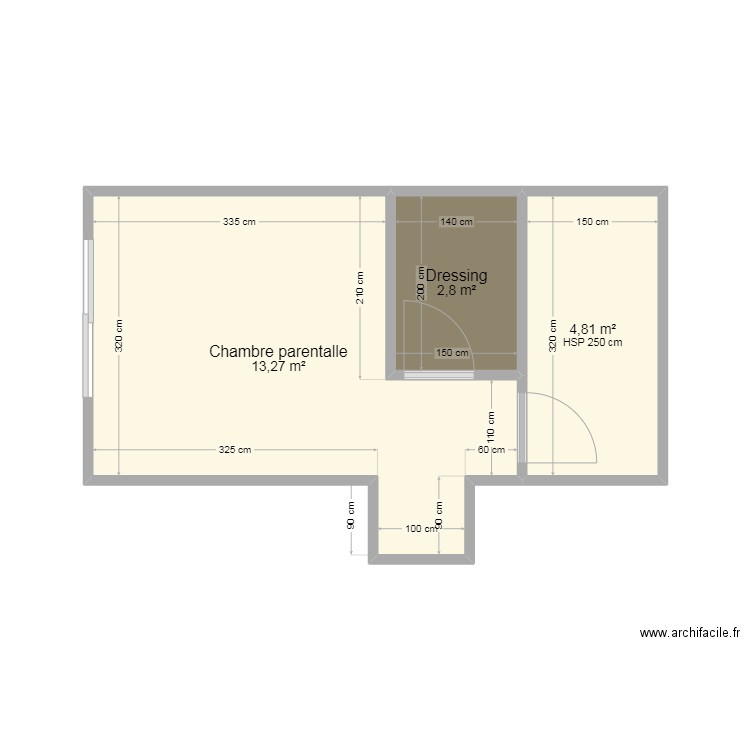 EZ-EOUHOUR PLAZA 6EME ETAGE F4B MEHDI. Plan de 3 pièces et 21 m2