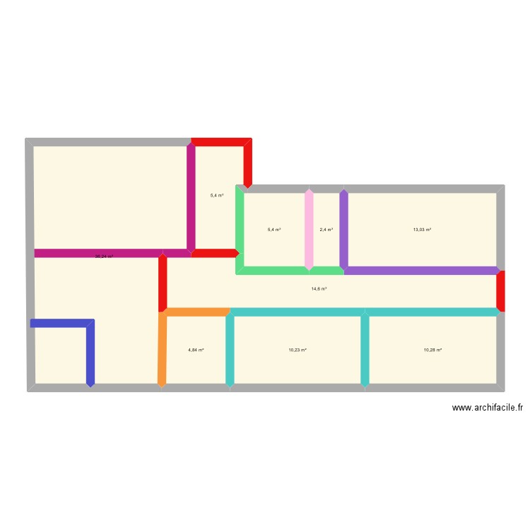 Maison mini projet . Plan de 10 pièces et 95 m2