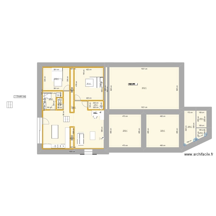 Plan archi 22 août 2024. Plan de 25 pièces et 506 m2