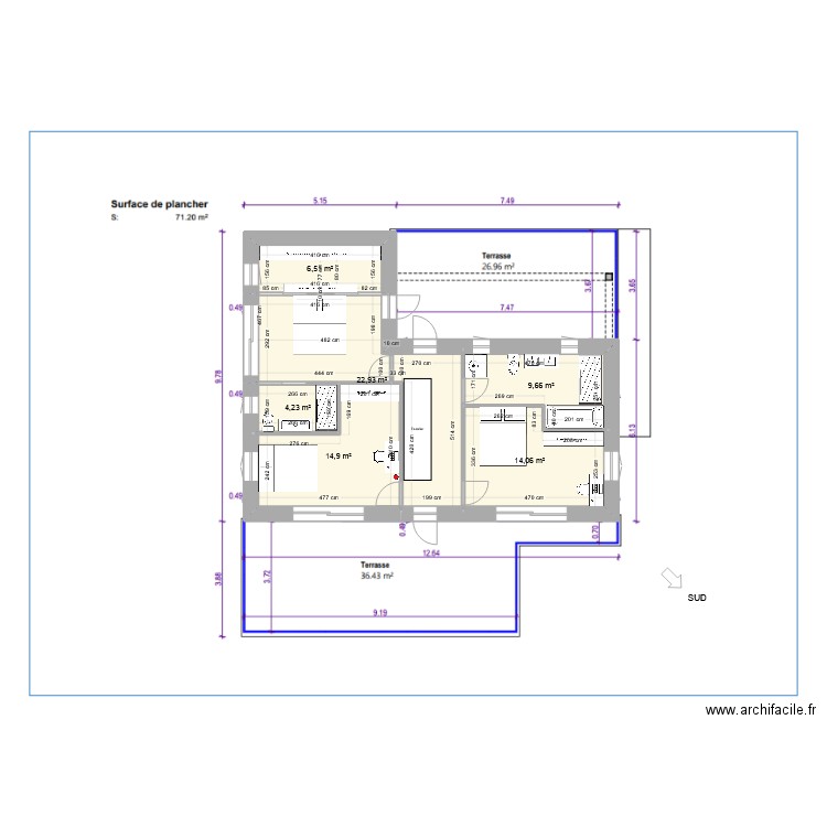 planD inversv2. Plan de 13 pièces et 192 m2