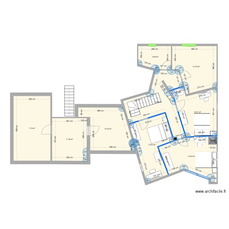 Maison Daix Luca v1. Plan de 10 pièces et 115 m2