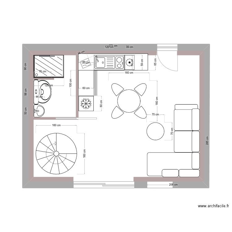 RDC brut avec isolation+ba13. Plan de 0 pièce et 0 m2