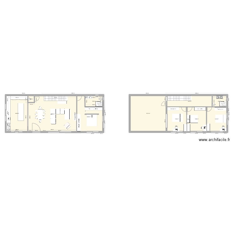 Etage Smain. Plan de 11 pièces et 198 m2