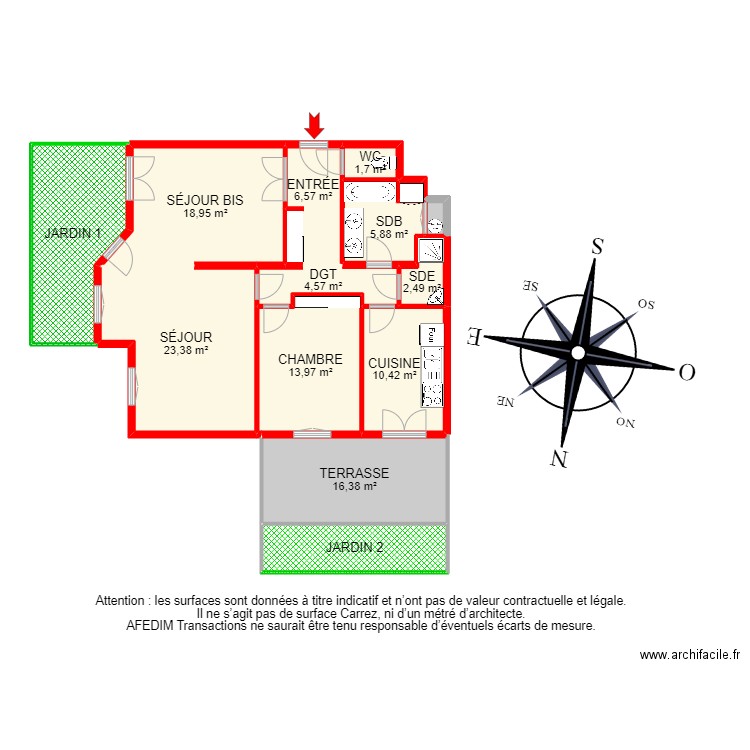 BI 19931 -. Plan de 15 pièces et 145 m2