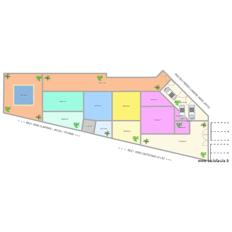 AK99 appart 1510A. Plan de 16 pièces et 914 m2