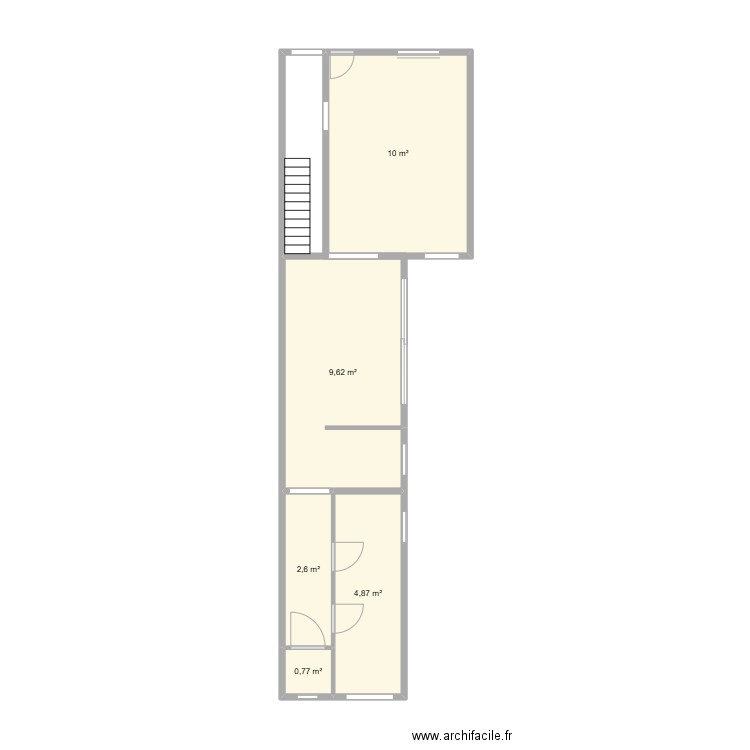 Maison. Plan de 5 pièces et 28 m2