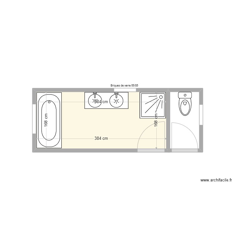 Etat_Actuel_Gauss. Plan de 1 pièce et 6 m2