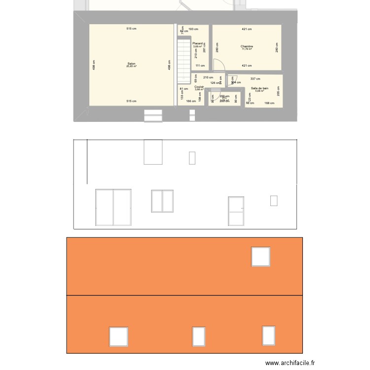 Hugo futur plan de face. Plan de 12 pièces et 146 m2