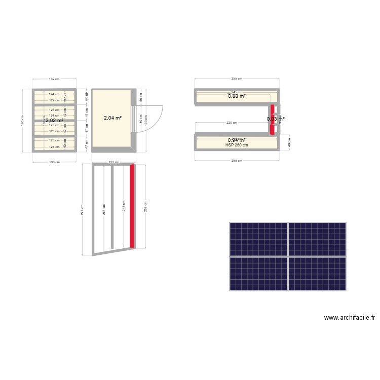 ABRIS. Plan de 5 pièces et 6 m2