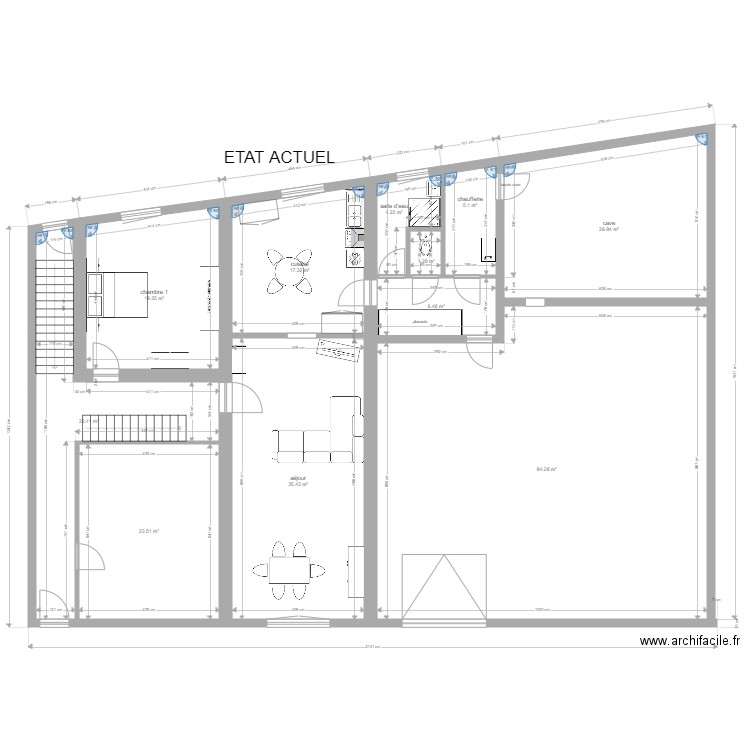 appartement soetrich. Plan de 11 pièces et 258 m2