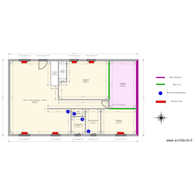 ML24012884. Plan de 24 pièces et 215 m2