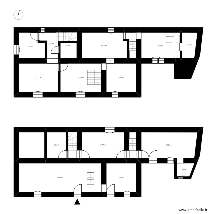 MPLD PIERSANTI. Plan de 20 pièces et 161 m2