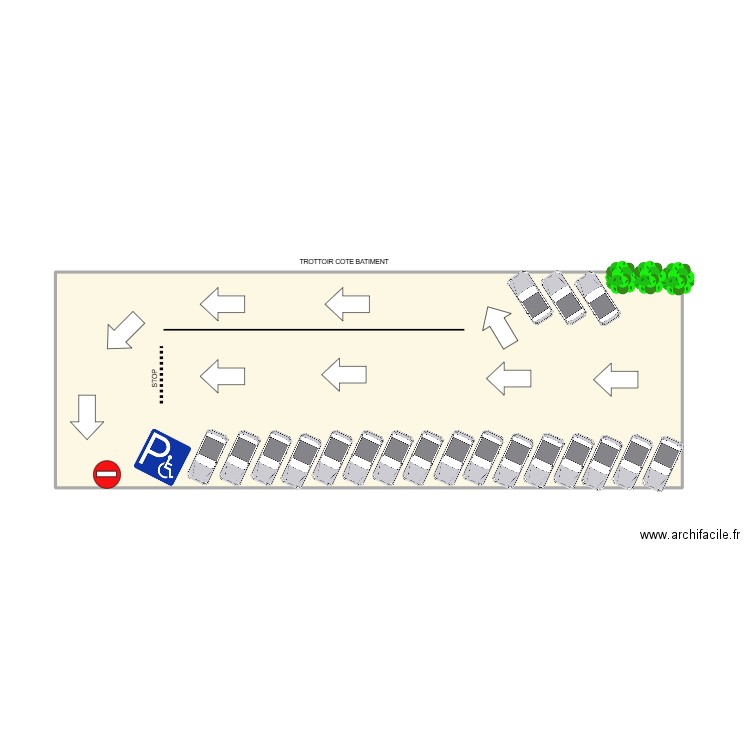 Test Parking. Plan de 1 pièce et 44 m2