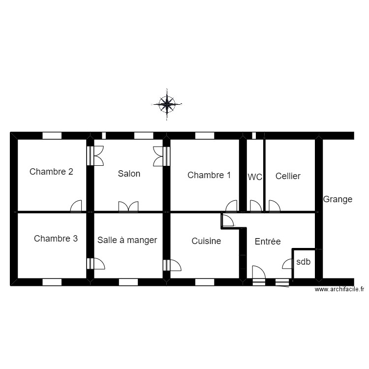 ESCUDE test. Plan de 10 pièces et 198 m2