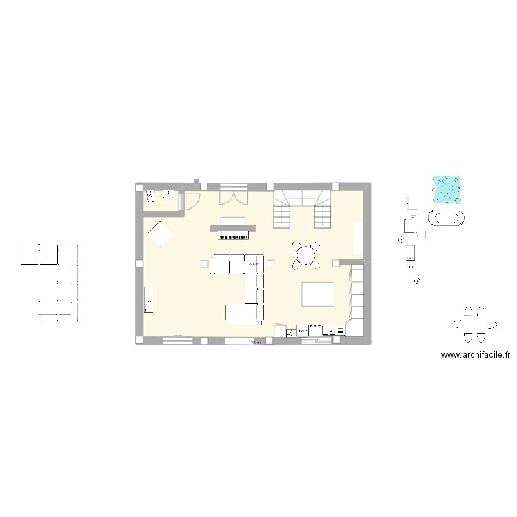 villa giovina 1.1.1. Plan de 1 pièce et 80 m2