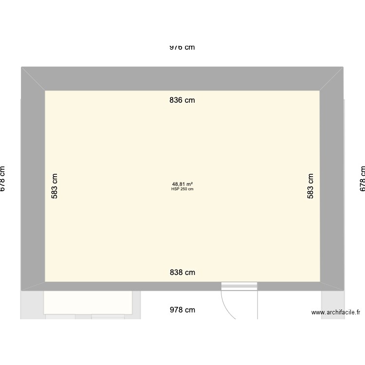 Hugo porche/etage1/Facade SUD. Plan de 2 pièces et 65 m2