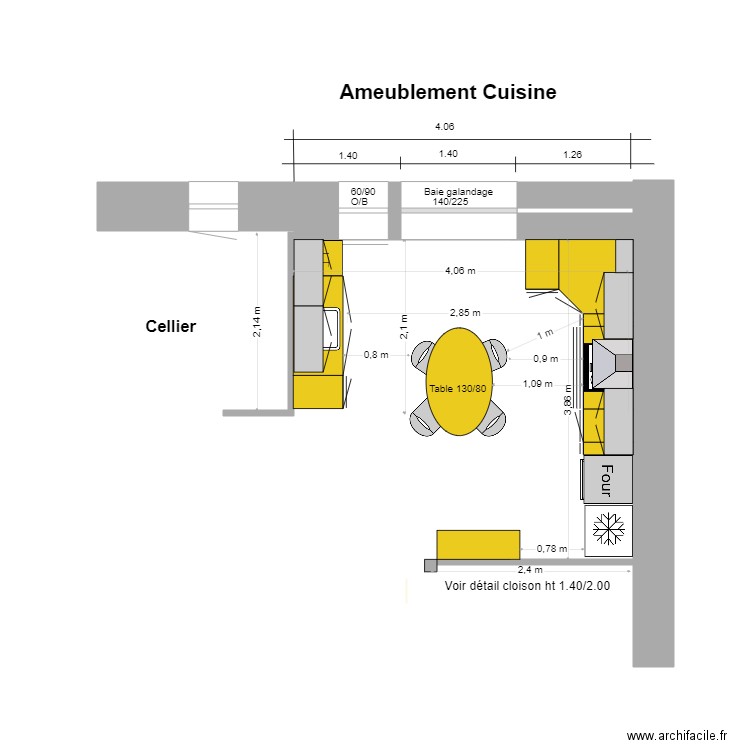 Ameublement cuisine 6. Plan de 0 pièce et 0 m2