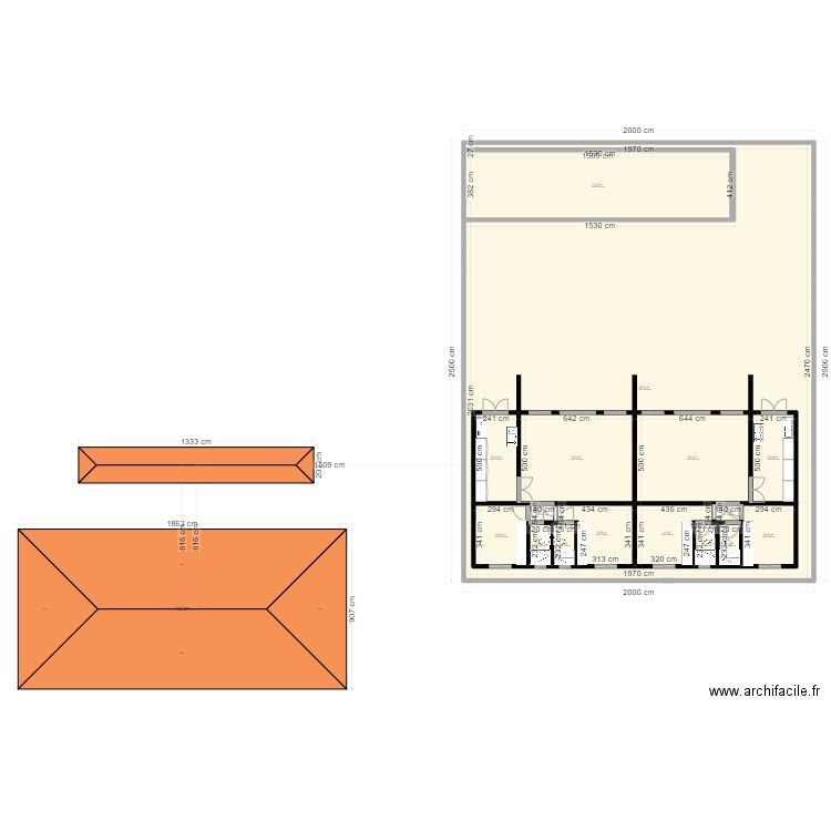 maison patra. Plan de 16 pièces et 627 m2