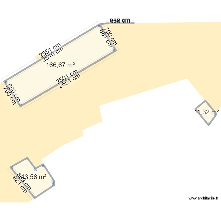 etage. Plan de 6 pièces et 443 m2