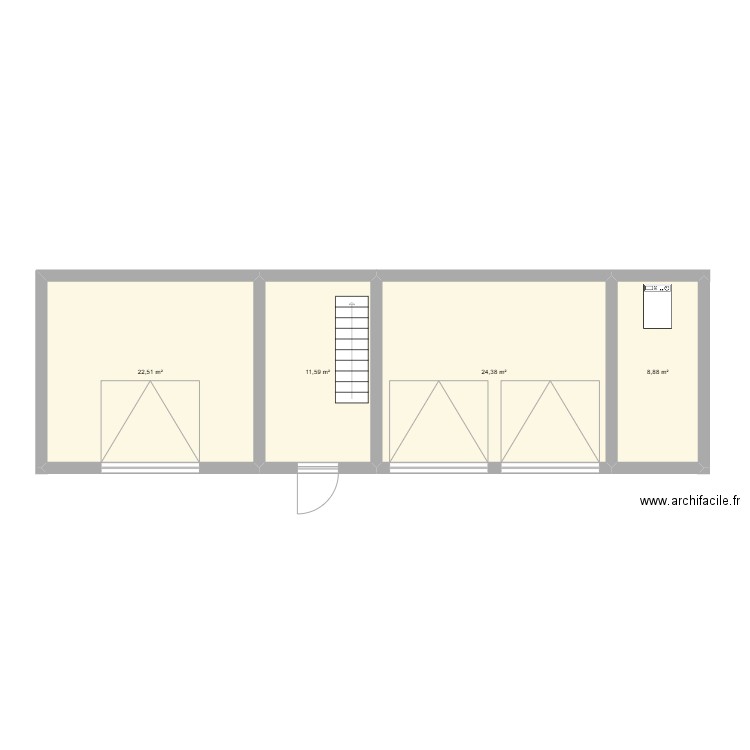 Plan Annexes. Plan de 4 pièces et 67 m2